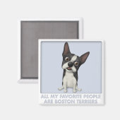 Boston Terrier Favoriet Magneet (Voorkant / Achterkant)