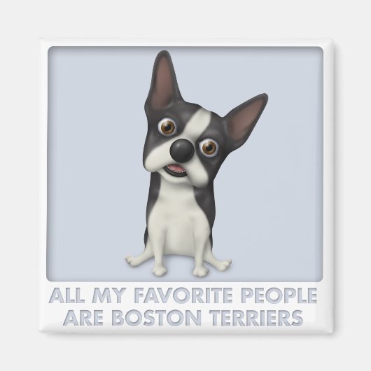 Boston Terrier Favoriet Magneet (Voorkant)