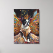 Boston Terrier Fee Canvas Afdruk (Voorkant)