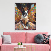 Boston Terrier Fee Canvas Afdruk (Insitu (Woonkamer))