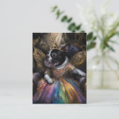 Boston Terrier Fee in een Stoel Briefkaart (Staand voorkant)