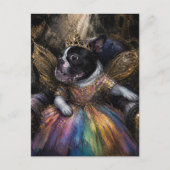 Boston Terrier Fee in een Stoel Briefkaart (Voorkant)