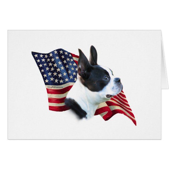 Boston Terrier Flag (Voorkant Horizontaal)