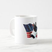 Boston Terrier Flag Koffiemok (Voorkant links)