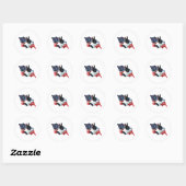 Boston Terrier Flag Ronde Sticker (Vel)