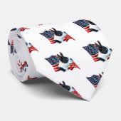 Boston Terrier Flag Stropdas (Opgerold)