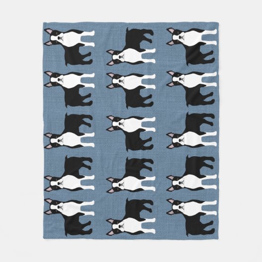 Boston Terrier Fleece Blanket Deken (Voorkant)