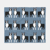 Boston Terrier Fleece Blanket Deken (Voorkant (Horizontaal))