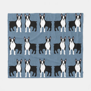 Boston Terrier Fleece Blanket Deken