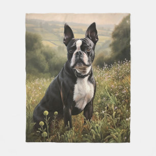 Boston Terrier Fleece Deken