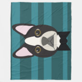 Boston Terrier Fleece Deken (Voorkant)