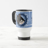 Boston Terrier Floral Wreath gepersonaliseerd Reisbeker (Voorkant links)