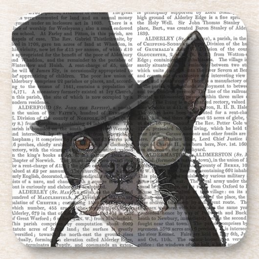 Boston Terrier, Formal Hound en Pet Bier Onderzetter (Voorkant)