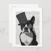 Boston Terrier, Formal Hound en Pet Briefkaart (Voorkant / Achterkant)