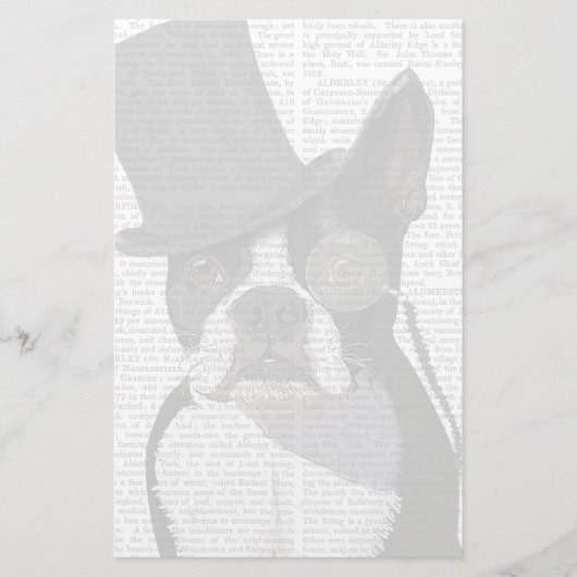 Boston Terrier, Formal Hound en Pet Briefpapier (Voorkant)