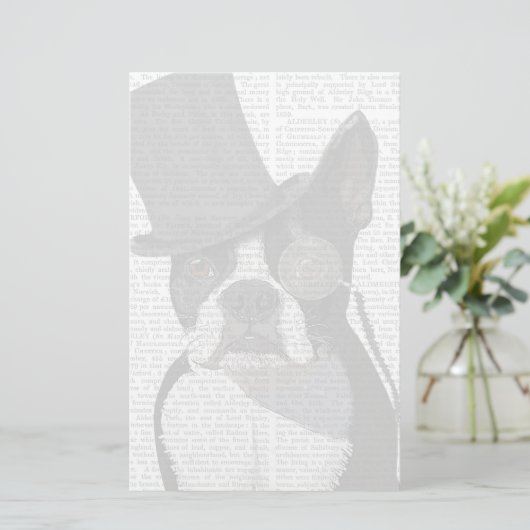 Boston Terrier, Formal Hound en Pet Briefpapier (Staand voorkant)