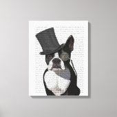Boston Terrier, Formal Hound en Pet Canvas Afdruk (Voorkant)