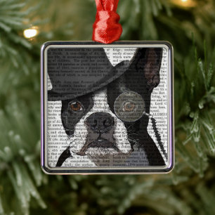 Boston Terrier, Formal Hound en Pet Metalen Ornament