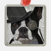 Boston Terrier, Formal Hound en Pet Metalen Ornament (Voorkant)