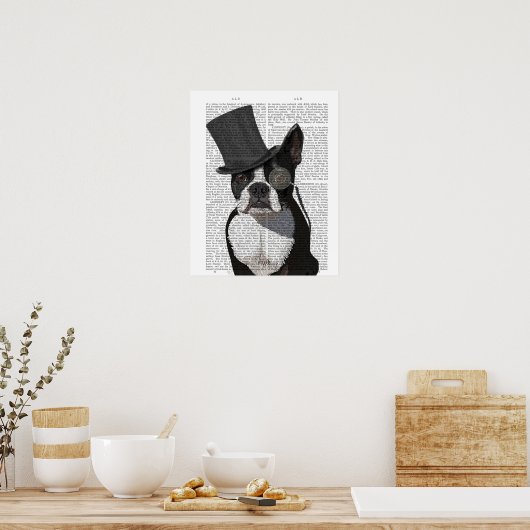 Boston Terrier, Formal Hound en Pet Poster (Keuken)