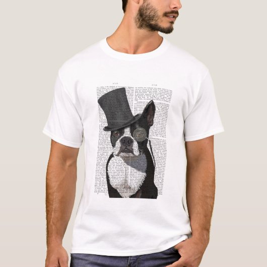 Boston Terrier, Formal Hound en Pet T-shirt (Voorkant)