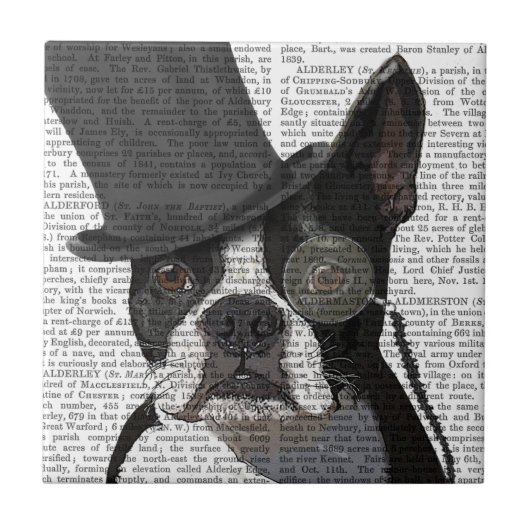 Boston Terrier, Formal Hound en Pet Tegeltje (Voorkant)