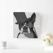 Boston Terrier, Formal Hound en Pet Vierkante Klok (Huis)