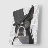 Boston Terrier, Formal Hound en Pet Vierkante Klok (Hoek)