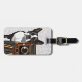 Boston Terrier Fotograaf 2 Bagagelabel (Voorkant horizontaal)