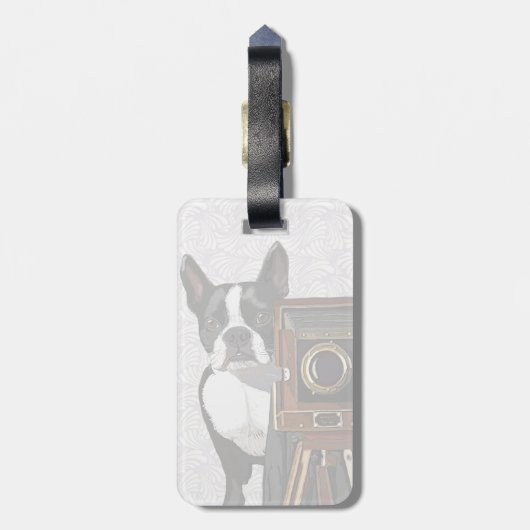 Boston Terrier Fotograaf 2 Bagagelabel (Achterkant verticaal)