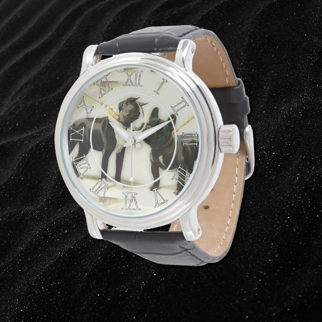 BOSTON TERRIER&FRENCH BULLDOG HORLOGE (Creator heeft geüpload)