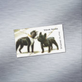 BOSTON TERRIER&FRENCH BULLDOG MAGNETISCH VISITEKAARTJE (Voorbeeld)