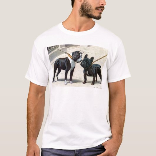 Boston Terrier & French Bulldog T-shirt (Voorkant)