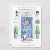 Boston Terrier Front door Moving Announge Kaart (Voorkant)