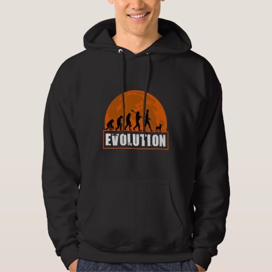 Boston Terrier Funny Human Evolution Hoodie (Voorkant)