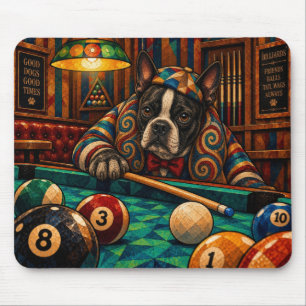 Boston Terrier, Geometrisch Mozaïek Muismat