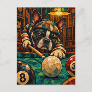 Boston Terrier, Geometrische Mozaïek Briefkaart