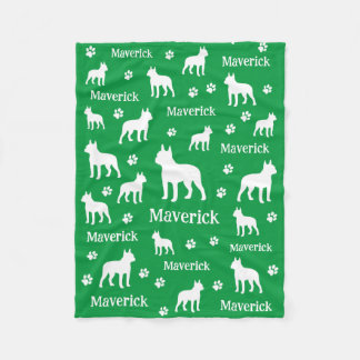 Boston Terrier gepersonaliseerde deken cadeau