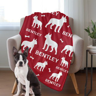 Boston Terrier gepersonaliseerde deken cadeau