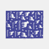 Boston Terrier gepersonaliseerde deken cadeau (Voorkant (Horizontaal))