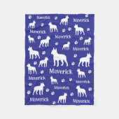 Boston Terrier gepersonaliseerde deken cadeau (Voorkant)