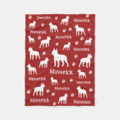 Boston Terrier gepersonaliseerde deken cadeau (Voorkant)