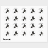 Boston Terrier Geschiedenis Ontwerp Ronde Sticker (Vel)
