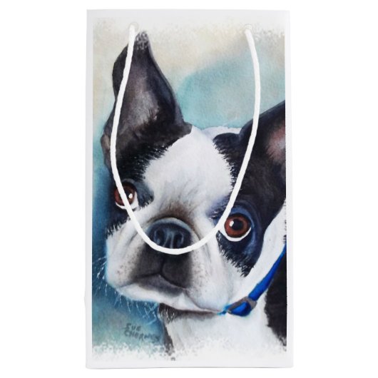 BOSTON TERRIER GIFT BAG KLEIN CADEAUZAKJE (Achterkant)