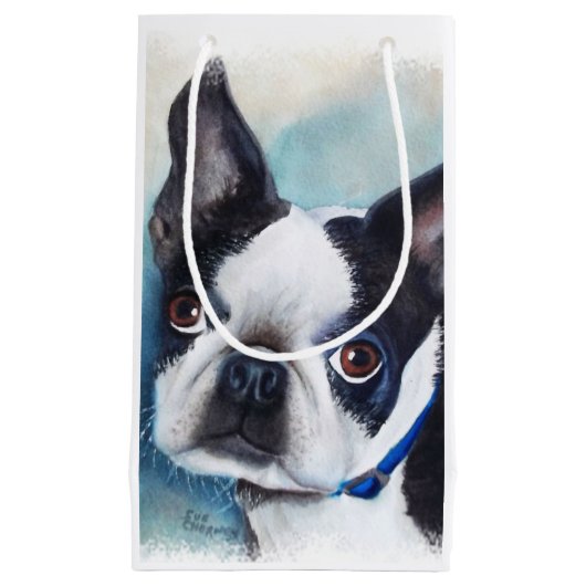BOSTON TERRIER GIFT BAG KLEIN CADEAUZAKJE (Voorkant)