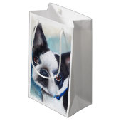 BOSTON TERRIER GIFT BAG KLEIN CADEAUZAKJE (Voorkant Gekanteld)