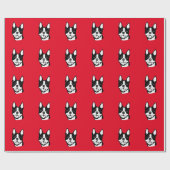 Boston Terrier Gift Wrapping Paper Cadeaupapier (Vlak)