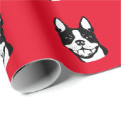 Boston Terrier Gift Wrapping Paper Cadeaupapier (Rol Hoek)