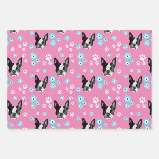 Boston Terrier Gifts, Accessoires en Inpakpapier Vel (Voorkant 2)