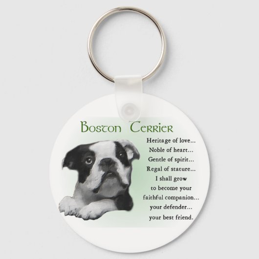 Boston Terrier Gifts Sleutelhanger (Voorkant)